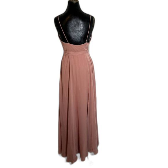 Lovely Blush Pink Maxi Dress Prom Wedding Guest Gown Women’s Size Small - Picture 3 of 12
